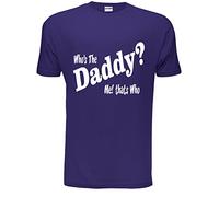 Who's The Daddy Funny Mens T Shirt Large Purple