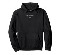Who's The Goat Jesus Cross - Minimalist Christian Faith Pullover Hoodie