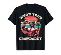 Whos Your CrawDaddy Crawfish Retro Crayfish Crawdad Dad Men T-Shirt