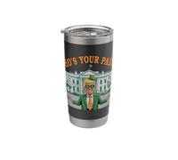 Who's Your Paddy Trump St Patrick's Shamrock Irish Daddy Gag Stainless Steel Insulated Tumbler