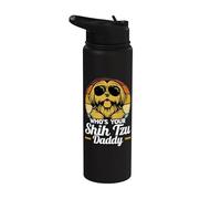 Who's Your Shih Tzu Daddy Retro Dog Shih Tzu Men Stainless Steel Insulated Water Bottle
