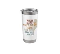 Whose Serve What's The Score Funny Pickleball Questions Stainless Steel Insulated Tumbler