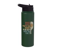 Whose Serve What's The Score Funny Pickleball Questions Stainless Steel Insulated Water Bottle
