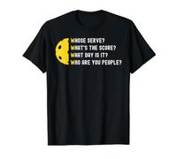 Whose Serve? What's The Score? What Day is It? Value Graphic T-Shirt, Men, Black, M