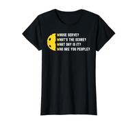 Whose Serve? What's The Score? What Day is It? Value Graphic T-Shirt, Women, Black, L