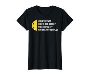 Whose Serve? What's The Score? What Day is It? Value Graphic T-Shirt, Women, Black, L