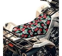 Whosucclay Red Cherry ATV Seat Cover Waterproof Universal Four Wheeler Seat Cover ATV Accessories Compatible with Polaris Sportsman 570 450 850,Polaris Scrambler 400 500 850 1000,Honda Rancher