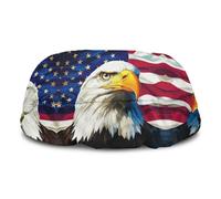 Whosucclay Winch Cover for Off-road Vehicle Compatible with Electric Winch,Eagle American Flag Waterproof Dust-Proof Winch Protection Cover for Winch Accessories