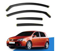whpqjmt Premium Wind Deflectors For VW GOLF MK5 (2004-2009) 5 Door Hatchback 4pc, For Keep Your Car Ventilated in Rain Reduce Wind Turbulence