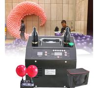 WHRAOY Dual Nozzles Electric Balloon Air Pump, Electric Balloon Inflator, with Digital Timer And Counter, 2 Modes(Automatic/Press Inflation), Memory Function,Black