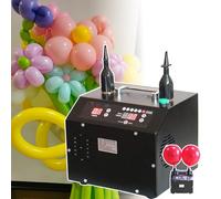 WHRAOY Electric Balloon Inflator-Dual Nozzle Air Pump, Digital Timer + Memory Function, Automatic/Press Inflation Modes, Foot Pedal Control, for Party Decorations,Black