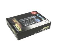 whsiodj 7 Channel Mixer Bluetooth Audio with XLR for Home Studio Podcast Recording 7 Mic Inputs 48V Phantom Power EQ Effects