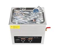 whsiodj Ultrasonic Cleaner 2L/3L/6.5L/10L Heated Digital Display Stainless Steel Tank Professional Cleaning for Jewelry Glasses Dentures Tools UK Plug (10L)