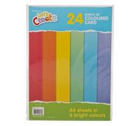 WHSmith Let's Create A4 Bright Card 24 Sheets