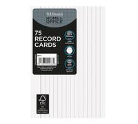 WHSmith White 6x4 Inch Ruled Revision Cards 75 Pack