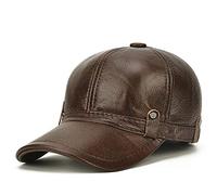 WHSPORT Men Baseball Cap Leather Duckbill Cap Adjustable Flat Cap Cabbie Golf Shooting Driving Hat Ivy Irish Flat Hat (Color : Brown, Size : One size)