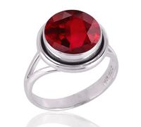 WHSY127 Solid 925 Sterling Silver Ring For Womens Ruby Ring Sterling Silver Boho Ring July Birthstone Red Gemstone Ring