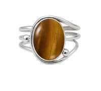 WHSY127 Tiger Eye Ring Silver overlay Style Ring for Women Ring for Birthday Wedding Best Gift For Her Boho Jewelry By