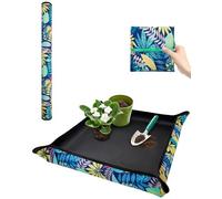 Whtawtaw Repotting Mat for Indoor Plants Transplanting, 75 * 75cm Thickened Waterproof Plant Potting Mat Succulent Plant Mat, Portable Potting Tray, Gardening Gift for Plant Lovers