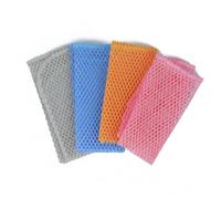 WHTCHSU Heavy Duty Dish Scrubbers, Non-Scratch Scouring Pads - Odorless & Long Lasting Mesh Dish Cloth - Replace Sponges - Kitchen, Floor and Bathroom Usage (4 Pcs)