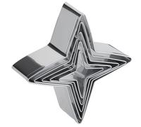 WHTCHSU Star Shape Cookie Cutter Set-5 pcs Stainless Steel Four-pointed Star Biscuit Molds Cake Cookie Cutter Set