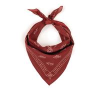 WHTE MOSS bandana 100% extra fine cotton handkerchief for men and women, Scarlet, 22" x 22"