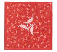 WHTE MOSS The Classic three hares Bandana 100% cotton kerchief, extra soft cotton - for Men & Women, Rabit Red, 22" x 22"