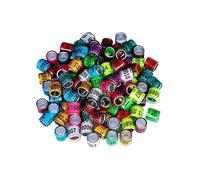 Whtkoph 100 Pieces 2024 Aluminum Pigeon Rings, Dove Leg Identification Rings, Reusable, Lightweight, Inner Diameter 8mm, Mixed Color
