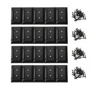Whtkoph 20 Pieces Fence Post Bracket Rail Connector Mounting Base Fastener Hardware Set Nylon with Screws Suitable for Home Improvement Outdoor Carpentry Railing Repair Fence Building