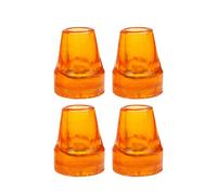 Whtkoph 4 Pieces Tips Reinforced Rubber Non Slip Upgraded Replacement Feet Cap Wide Bottom Suitable for Seniors Hiking Walking Daily Mobility, Yellow 19mm Hole