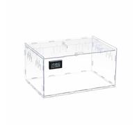 Whtkoph Acrylic Terrarium Transparent Enclosure Reptile Habitat Animal Cage Premium Acrylic Secure Closure Comfortable Living Suitable for Corn Serpents Scorpions Geckos Home Protection, 30-20-15 W