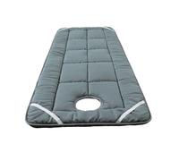 Whtkoph Beauty Salon Sheets Embossed Quilted Polyester Massage Bed Cover Elastic Bands Face Breathing Hole Comfortable Filling Suitable for Professional, Gray
