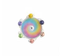 Whtkoph Bird Foraging Device Parrot Toy Wheel Feeder With Bells smooth 360 Rotation And Secure Nut Washer Mount sturdy PP And Aluminum Alloy suitable for cage activity daily exercise pet interaction