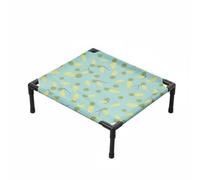 Whtkoph Cat Bed Elevated Cot Raised Sleeping Couch Oxford Cloth Breathable Sturdy PVC Frame Suitable for Indoor Lounge Outdoor Travel Camping, Small, Lime