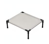 Whtkoph Cat Bed Elevated Cot Raised Sleeping Couch Oxford Cloth Breathable Sturdy PVC Frame Suitable for Indoor Lounge Outdoor Travel Camping, Small, Oxford Gray