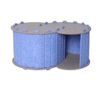 Whtkoph Cat Game Tunnel Bed for in The Interior Easy to Clean, Comfortable Breathable Interactive Toy Pet Pet House Cat Cavity, Blue