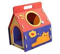 Whtkoph Cat House: Hiding Place, Play And Resting Place, Scratch-resistant, for Indoor Use, Warm, Cozy, Spacious, Comfortable Cat Bed, Cave, Style A
