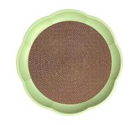 Whtkoph Cat Scratch Pad Scratcher Lounge Replacement Board Round Pet Bed Cardboard Core Protector Furniture with Corrugated Surface Suitable for Living Room, Green