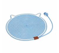 Whtkoph Cat Scratching Pad Cat Scratcher Rope Woven Cozy in in summer Suitable for indoor cats kitten play areas pet corners living rooms bedrooms, Blue, 50CM