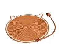 Whtkoph Cat Scratching Pad Cat Scratcher Rope Woven Cozy in in summer Suitable for indoor cats kitten play areas pet corners living rooms bedrooms, Brown, 50CM