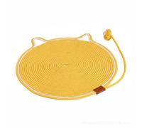 Whtkoph Cat Scratching Pad Cat Scratcher Rope Woven Cozy in in summer Suitable for indoor cats kitten play areas pet corners living rooms bedrooms, Yellow, 43CM