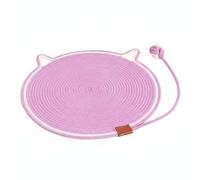 Whtkoph Cat Scratching Pad Cat Scratcher Rope Woven Cozy in in summer Suitable for indoor cats kitten play areas pet corners living rooms bedrooms, Pink, 60CM