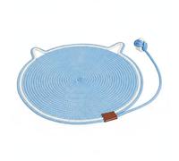 Whtkoph Cat Scratching Pad Cat Scratcher Rope Woven Cozy in in summer Suitable for indoor cats kitten play areas pet corners living rooms bedrooms, Blue, 35CM