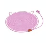 Whtkoph Cat Scratching Pad Cat Scratcher Rope Woven Cozy in in summer Suitable for indoor cats kitten play areas pet corners living rooms bedrooms, Pink, 35CM