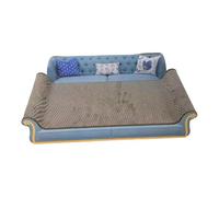 Whtkoph Cat Scratching Sofa Bed, Cat Scratching Board, Corrugated Cardboard Couch for Home, for Sleeping Cats in The House, Sky Blue