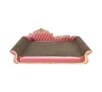 Whtkoph Cat Scratching Sofa Bed, Cat Scratching Board, Corrugated Cardboard Couch for Home, for Sleeping Cats in The House, Pink