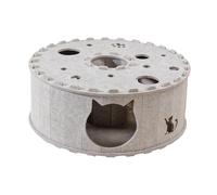 Whtkoph Cat Tunnel Play Center: Cozy, Warm Cat Nest for Small, Medium And Large Cats - Ideal for Romping And Playing, grey
