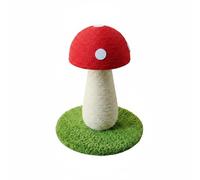 Whtkoph Cat With Sturdy Sisal Pillar Mushroom Shaped Furniture Interactive Dangling Ball For Claw Care Stable Structure Suitable For Bedroom Cat Resting Area, Red Mushroom Cat Scratching Post