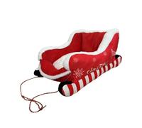 Whtkoph Christmas Dog Bed Shaped Like Santa's Sleigh, Padded And Comfortable Pet Nest, Home Decor, Puppy Cushion with, S