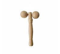 Whtkoph Facial Massager Wood Massage Roller Manual Body Massager Handheld Roller Stick with Pressure for Circulation and Suitable Neck Legs Back Home, Round Ball 13x7x2-5